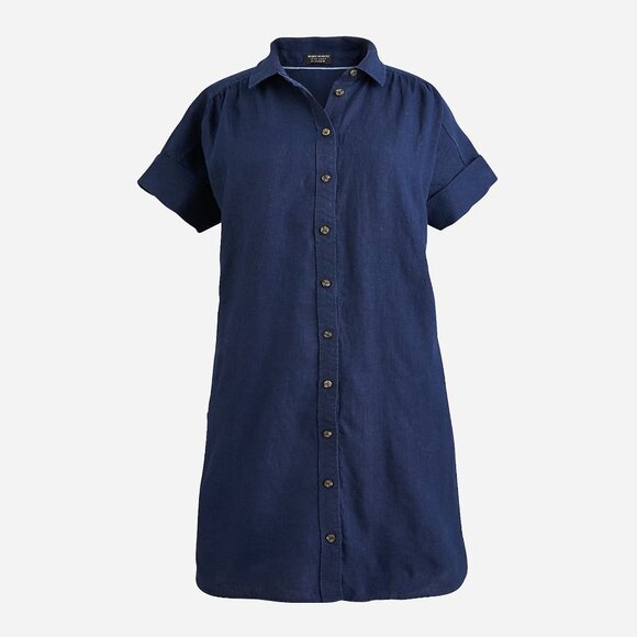 J Crew Relaxed-fit short-sleeve Baird McNutt Irish linen shirtdress - Picture 2 of 6